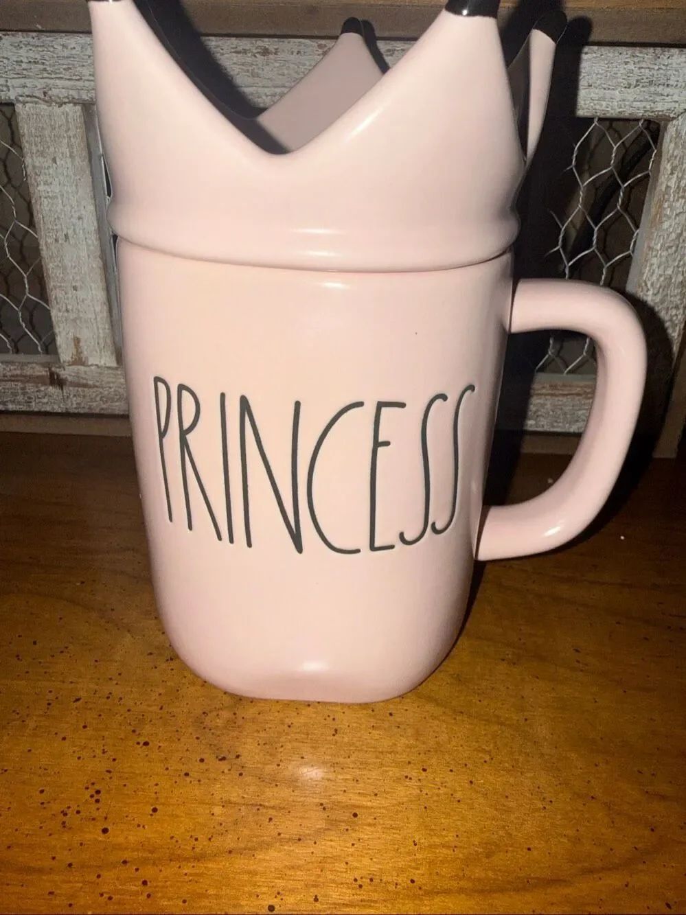 Rae Dunn Princess Topper Pink